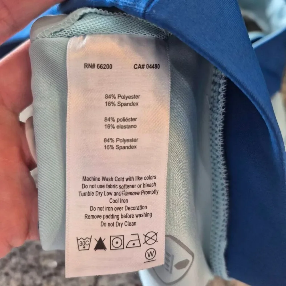 Asics Women's Blue & Silver Poly /Spandex Sports Bra NEW NWT sz L fits like a M